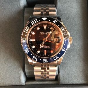 So & Co Hudson 5528 GMT 42mm mens watch